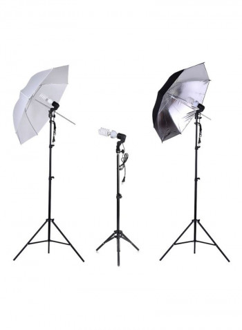 15-Piece Photo Studio Lighting Kit Black/White