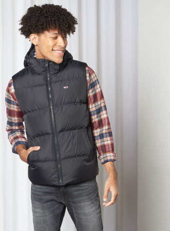 Padded Down Vest Black