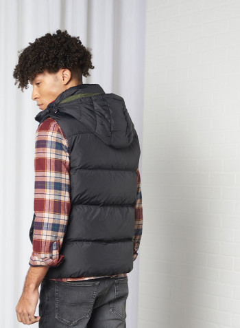 Padded Down Vest Black