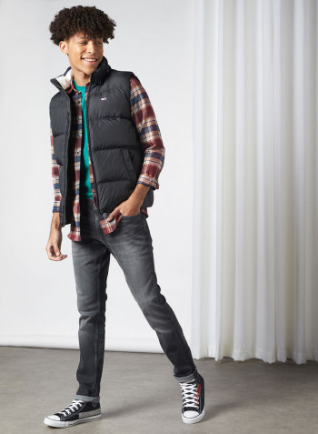 Padded Down Vest Black