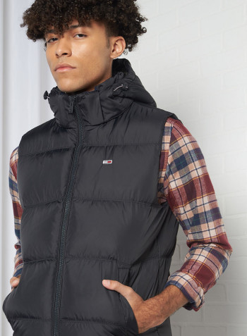 Padded Down Vest Black