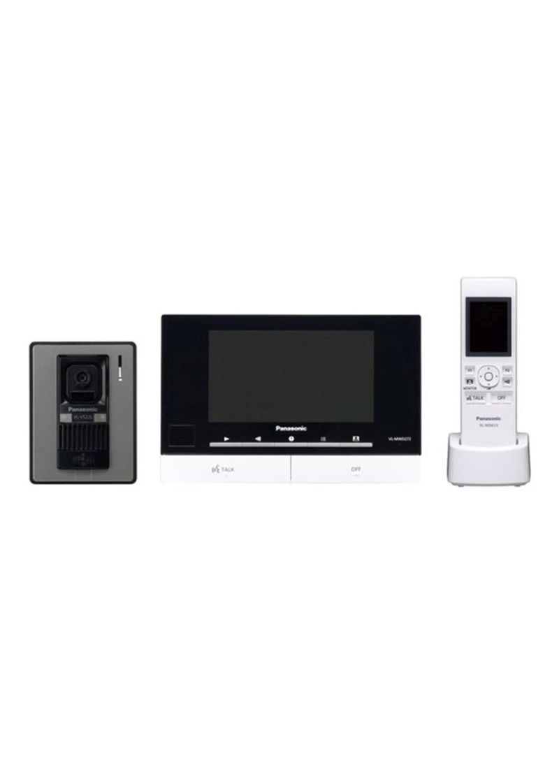 3-Piece Wireless Video Intercom System Set Black/White