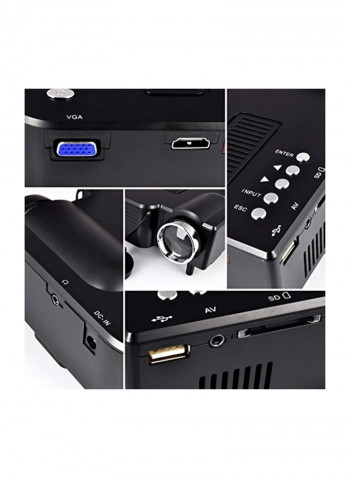 Mini Portable Projector PRJG48 Black