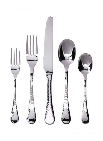 65-Piece Stainless Steel Flatware Set Silver