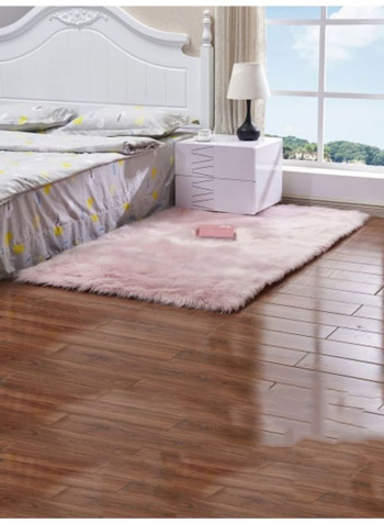 Fluffy Rectangle Rug Pink 80x180cm