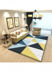 Geometric Pattern Printed Carpet Multicolour 140x200centimeter