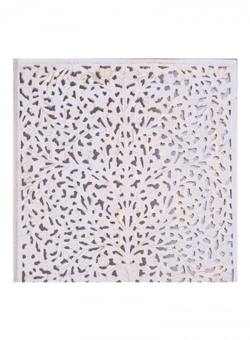 4-Panel Frontier Screen Room Divider White 216x186x13centimeter