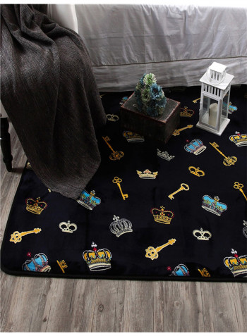 Crown Key Pattern Multipurpose Floor Mat Multicolour 200x240centimeter