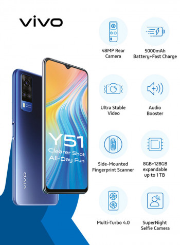 Y51 Dual SIM Titanium Sapphire 8GB RAM 128GB 4G LTE