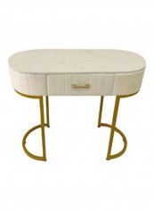 Dressing Table Beige/Gold 90x40x70cm