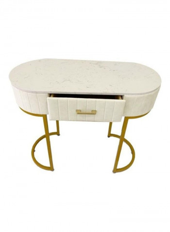 Dressing Table Beige/Gold 90x40x70cm