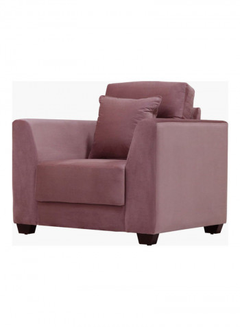 Wedge Single Seater Sofa With Cushion Pink 88x110x82cm