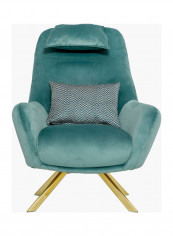 1-Seater Sofa With Printed Cushion Green 100 x 80cm