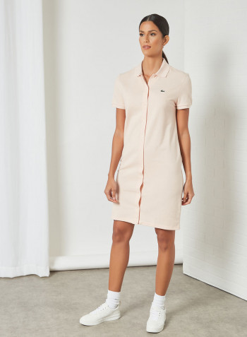 Button-Up Cotton Piqué Polo Dress Lata