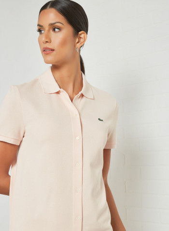 Button-Up Cotton Piqué Polo Dress Lata