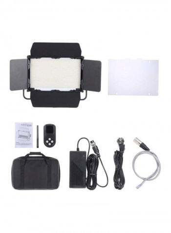 Adjustable Brightness 1040Pcs Led Beads Cri 95+ 3840Lm 3200K-5600K Dmx512 Video Studio Photography Light Lamp For Canon Nikon Sony Camera Camcorder 43x10x30cm White/Black