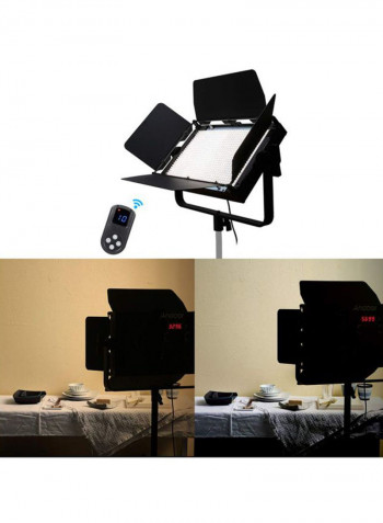 Adjustable Brightness 1040Pcs Led Beads Cri 95+ 3840Lm 3200K-5600K Dmx512 Video Studio Photography Light Lamp For Canon Nikon Sony Camera Camcorder 43x10x30cm White/Black