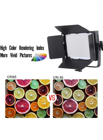 Adjustable Brightness 1040Pcs Led Beads Cri 95+ 3840Lm 3200K-5600K Dmx512 Video Studio Photography Light Lamp For Canon Nikon Sony Camera Camcorder 43x10x30cm White/Black