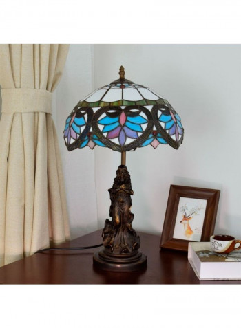 Creative Mediterranean Glass Shade Table Lamp Multicolour