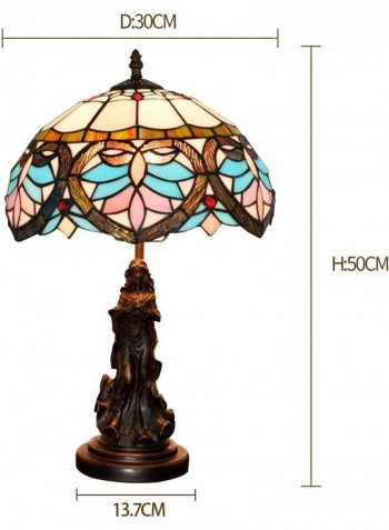 Creative Mediterranean Glass Shade Table Lamp Multicolour