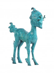 Fairy Deer Modern Sculpture Blue 3200g