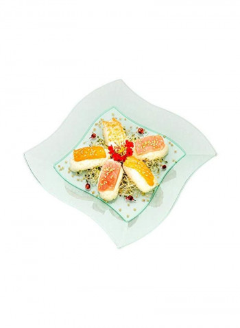 100-Piece Cocktail Party Plates Green 12.2x6x9.8inch