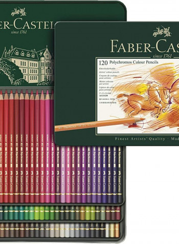 120-Piece Polychromos Artists' Color Pencil Purple/Yellow/Red