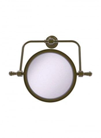 Retro Wave Collection Wall Mounted Swivel Mirror Antique Brass 8inch