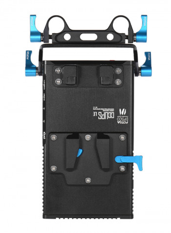 7-Piece 2-In-1 V-Mount Battery Plate Adapter Charger Set Black/Blue/Silver