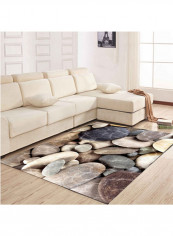 3D Cobble Printed Anti-Slip Carpet Multicolour 160x230centimeter