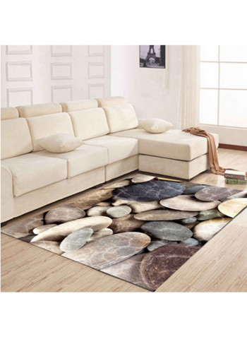 3D Cobble Printed Anti-Slip Carpet Multicolour 160x230centimeter