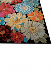 3D Printed Plant Pattern Carpet Multicolour 140x200centimeter