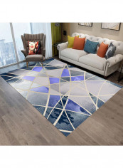 Geometric Pattern Printed Carpet Multicolour 140x200centimeter