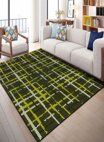 Geometrical Pattern Washable Carpet Multicolour 140x200centimeter