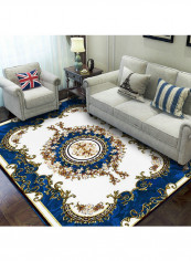 Non-Slip European Carpet Blue/White 140x200centimeter