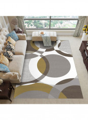 Geometric Pattern Printed Carpet Multicolour 140x200centimeter