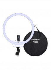 LED Ring Video Light With Remote Control 53x50x2.7centimeter White