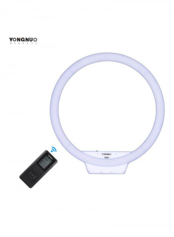 LED Ring Video Light With Remote Control 53x50x2.7centimeter White