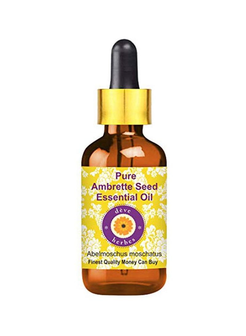 Pure Ambrette Seed Essential Oil With Glass Dropper 15ml