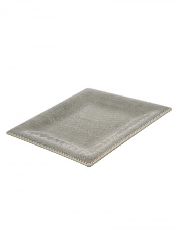12-Piece Square Shape Dinner Plate Set Smoke 12 x 10.5inch