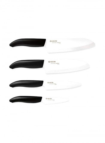 5-Piece Bamboo Knife Block Set Beige/Silver/Black