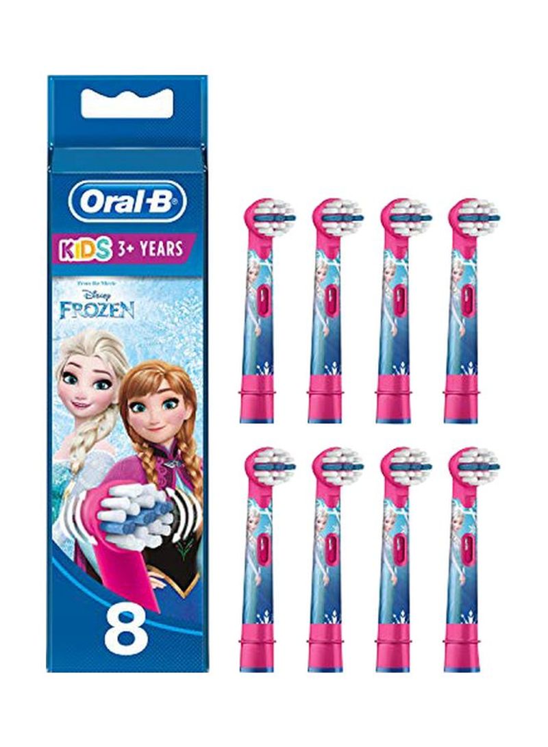 8-Piece Kids Frozen Replacement Toothbrush Heads Multicolour