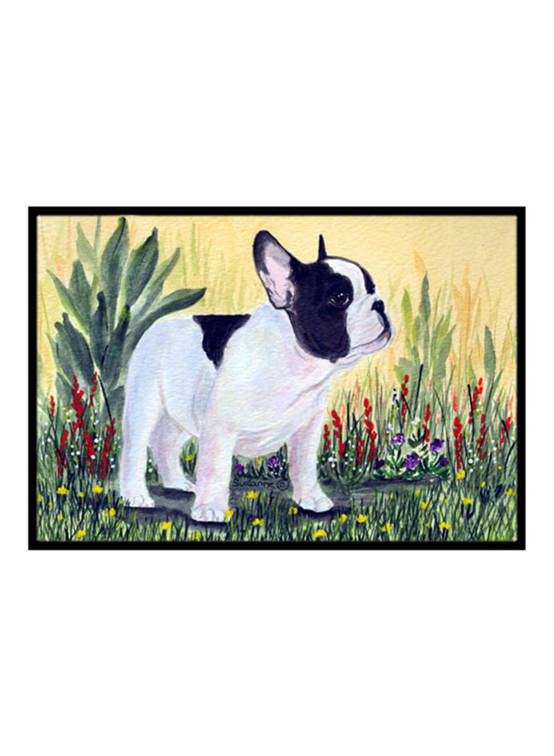 French Bulldog Printed Doormat Multicolour 24x36x0.25inch