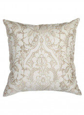 Embroidered Sheer Throw Pillow Beige/Gold 18 x 18inch