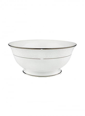Opal Innocence Serving Bowl White/Silver 8.6x8.6x4.5inch
