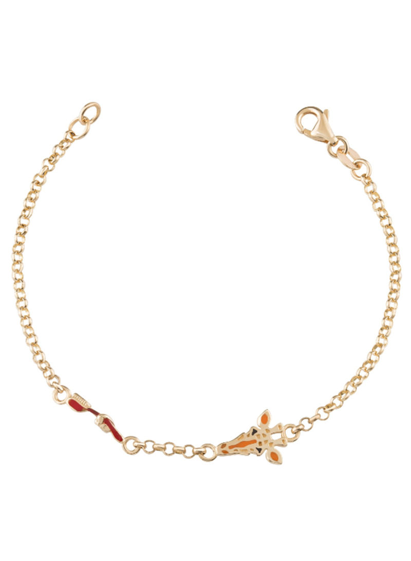 18K Gold Giraffe Chain Bracelet