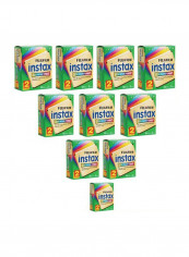 Pack Of 10 Instax Wide Instant Film Multicolour