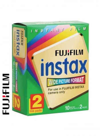 Pack Of 10 Instax Wide Instant Film Multicolour