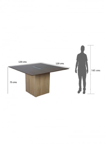 Projekt 7 Modular Conference Table Walnut 120x75x120centimeter