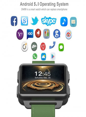 300 mAh Dm99 Gps Smartwatch For Android 5.1